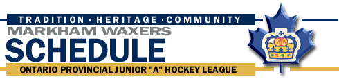 Markham Waxers (Schedule)