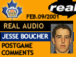 Feb. 9/01: Jesse Boucher postgame comments