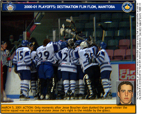 Jesse Boucher moments after the overtime game winner.