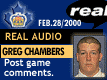 Feb. 28/2000: Playoffs 2000 - Game 3: Greg Chambers postgame