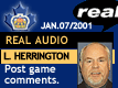 Jan. 7/01: Larry Herrington postgame comments
