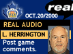 Oct. 20/2000: Larry Herrington postgame