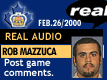 Feb. 26/2000: Playoffs 2000: Game 2: Rob Mazzuca postgame