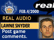 Feb. 4/2000: Lawne Snyder postgame