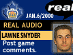 Jan. 6/2000: Lawne Snyder postgame