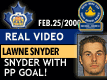 Feb. 25/2000: Playoffs 2000: Game 1: Lawne Snyder blasts home his second of the night, 3-3 tie!