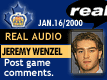 Jan. 16/2000: Jeremy Wenzel postgame