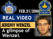 Feb. 21/2000: Game 7 action with first and third period stops by Jeremy Wenzel