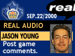 Sep. 22/2000: Jason Young postgame