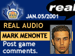 Jan. 5/01: Mark Menonte postgame comments