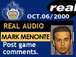 Oct. 6/2000: Mark Menonte postgame comments