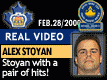 Feb. 28/2000: Playoffs 2000: Game 3: Alex Stoyan says HELLO!, HELLO!