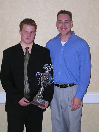Ben with Coach Herrington at the conclusion of the evening, June 20, 2004.