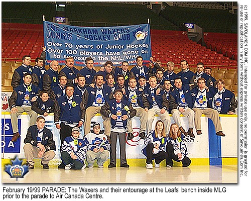 Waxers at MLG at the Leafs' players bench
