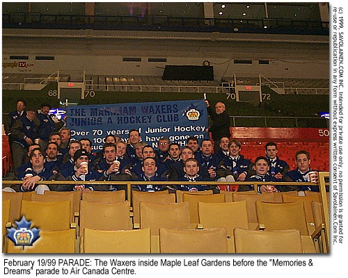 Waxers seated at MLG prior to parade