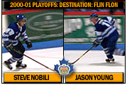 Jason Young scored twice and Steve Nobili added three assists in the Waxers game one victory.