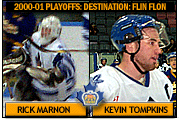 Rick Marnon's performance might have been the difference this night and Kevin Tompkins potted the game winner as the Waxers take a 3-0 series lead.