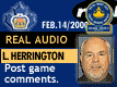 Feb. 14/2000: Game 3: GM Larry Herrington postgame comments