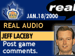 Jan. 18/2000: Assistant Coach Jeff Laceby postgame