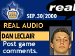 Sep. 30/2000: Dan Leclair postgame