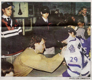 Steve Thomas at Centennial Arena during a Waxers game